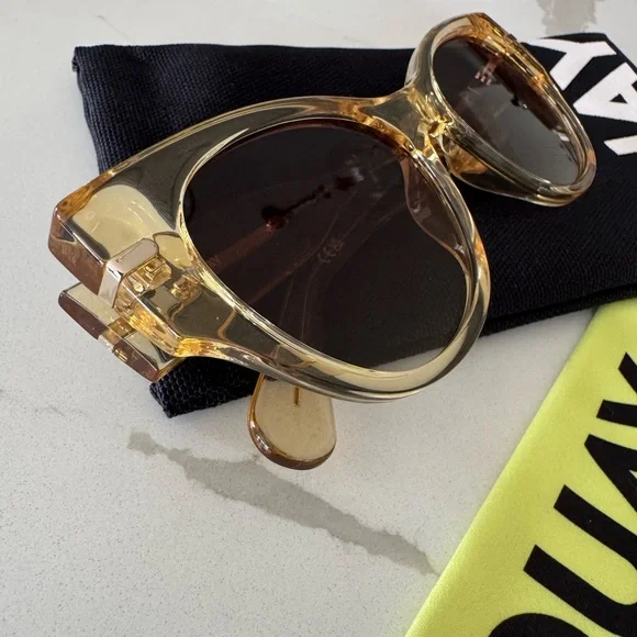 Quay Australia Chit-Chat Yellow Toned Sunglasses